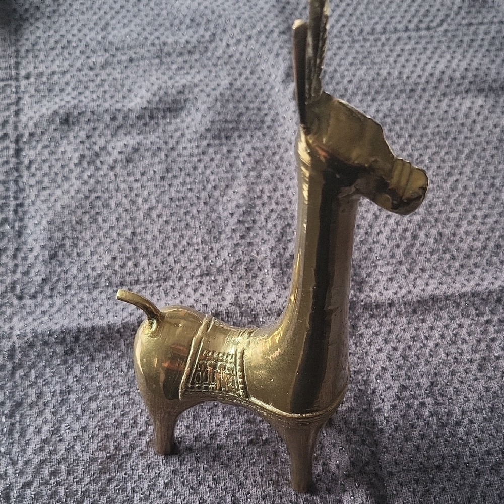 Vintage Brass Llama